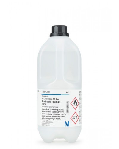 Acetic acid (glacial) 100% anhydrous for analysis EMSURE® ACS,ISO,Reag. Ph Eur 1L