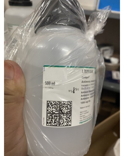 Antimony standard solution traceable to SRM from NIST Sb2O3 in HCl 2 mol/l 1000 mg/l Sb CertiPUR® 